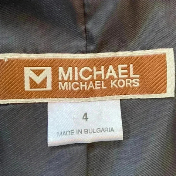 Michael Kors Blazer Fitted Single  Breasted Classic Charcoal Grey Size 4 - Picture 13 of 16